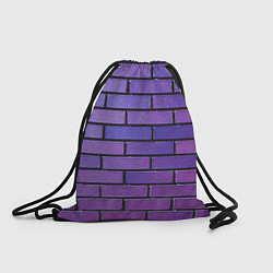 Мешок для обуви Кирпичная стена фиолетовый паттерн