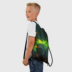 Рюкзак-мешок Неоновая яркая геометрическая абстракция со светом, цвет: 3D-принт — фото 2