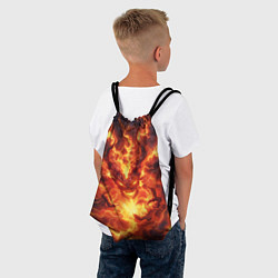 Рюкзак-мешок Огненный демон, цвет: 3D-принт — фото 2