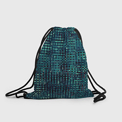 Рюкзак-мешок Сине-бирюзовый абстрактный, цвет: 3D-принт