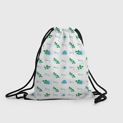 Рюкзак-мешок Сочные ягоды голубики, цвет: 3D-принт