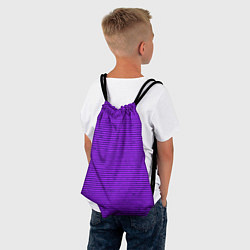 Рюкзак-мешок Сочный фиолетовый в полоску, цвет: 3D-принт — фото 2