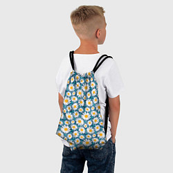 Рюкзак-мешок Ромашки паттерн, цвет: 3D-принт — фото 2