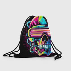 Мешок для обуви Cyber skull - ai art neon