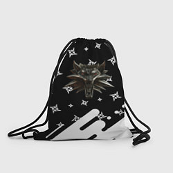 Рюкзак-мешок Ведьмак медальён лого паттерн, цвет: 3D-принт