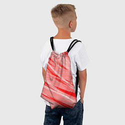 Рюкзак-мешок Полосатый красно-белый, цвет: 3D-принт — фото 2