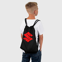Рюкзак-мешок Suzuki red logo, цвет: 3D-принт — фото 2
