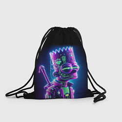 Рюкзак-мешок Bart Simpson cyber ninja - neon glow, цвет: 3D-принт