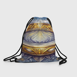 Рюкзак-мешок Elden Ring лого и волшебное золотое кольцо, цвет: 3D-принт