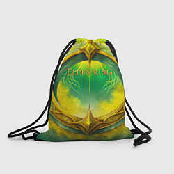 Рюкзак-мешок Elden Ring зелено-желтое кольцо, цвет: 3D-принт