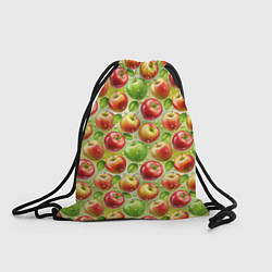 Рюкзак-мешок Натуральные яблоки паттерн, цвет: 3D-принт