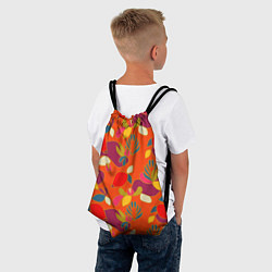 Рюкзак-мешок Яркие ягодки-листочки, цвет: 3D-принт — фото 2
