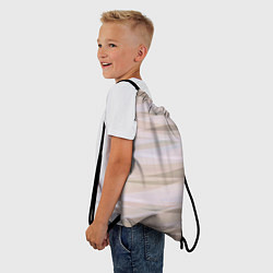Рюкзак-мешок Бежевый абстрактные полосы, цвет: 3D-принт — фото 2