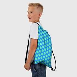 Рюкзак-мешок Паттерн голубые звездочки, цвет: 3D-принт — фото 2