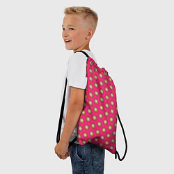 Рюкзак-мешок Паттерн клубничный, цвет: 3D-принт — фото 2