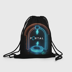 Рюкзак-мешок Portal neon style logo, цвет: 3D-принт