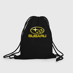 Рюкзак-мешок Subaru logo yellow, цвет: 3D-принт