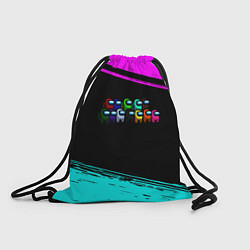 Рюкзак-мешок Among us neon colors, цвет: 3D-принт