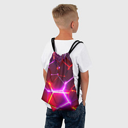 Рюкзак-мешок Красные плиты с фиолетовым свечением, цвет: 3D-принт — фото 2