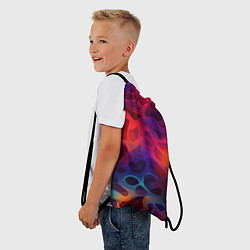 Рюкзак-мешок Паттерн неоновой волны, цвет: 3D-принт — фото 2
