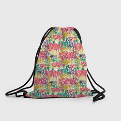 Рюкзак-мешок Граффити с подтёками, цвет: 3D-принт