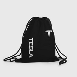 Рюкзак-мешок Tesla logo white, цвет: 3D-принт