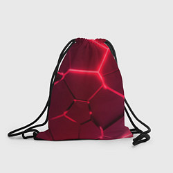 Рюкзак-мешок Маджента неоновые плиты в разломе, цвет: 3D-принт