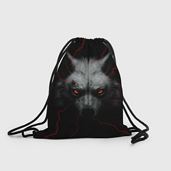 Рюкзак-мешок Волк и молний, цвет: 3D-принт