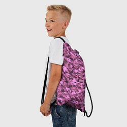 Рюкзак-мешок Розовый камуфляж текстура, цвет: 3D-принт — фото 2