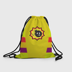 Рюкзак-мешок Serious Sam logo - yellow geometry, цвет: 3D-принт