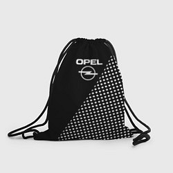 Рюкзак-мешок Opel чёрно-белый шахматка, цвет: 3D-принт