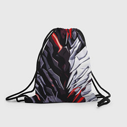 Мешок для обуви White and red abstraction on a black background