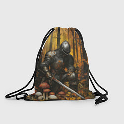 Рюкзак-мешок Воин в осеннем лесу, цвет: 3D-принт