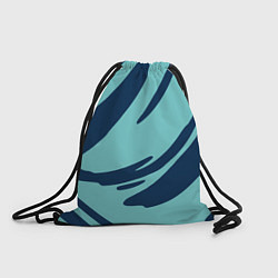 Мешок для обуви Тёмно-синий и бирюзовый абстракция