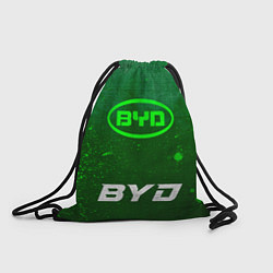 Рюкзак-мешок BYD - green gradient по-центру, цвет: 3D-принт