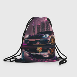 Рюкзак-мешок Porshe night city, цвет: 3D-принт