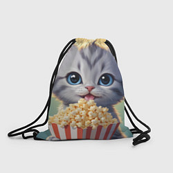 Рюкзак-мешок Поп-корн и котенок, цвет: 3D-принт