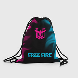 Рюкзак-мешок Free Fire - neon gradient по-центру, цвет: 3D-принт
