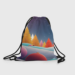 Мешок для обуви Яркие новогодние елки