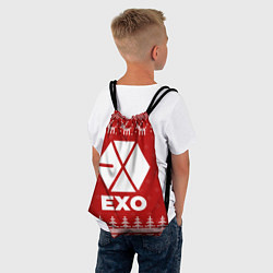 Рюкзак-мешок Новогодний Exo с оленями, цвет: 3D-принт — фото 2