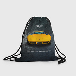 Рюкзак-мешок Спортивный американский Chevrolet Corvette, цвет: 3D-принт