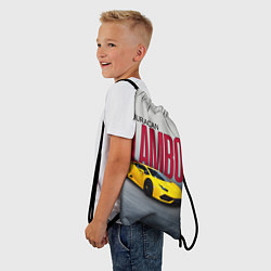 Рюкзак-мешок Итальянский суперкар Lambo Huracan, цвет: 3D-принт — фото 2