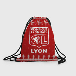 Рюкзак-мешок Новогодний Lyon с оленями, цвет: 3D-принт