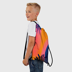 Рюкзак-мешок Векторная абстракция с растениями - нейросеть, цвет: 3D-принт — фото 2