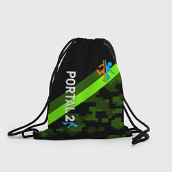 Рюкзак-мешок Portal camo steel geometry, цвет: 3D-принт