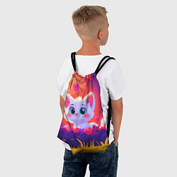 Рюкзак-мешок Влюбленный милый песец, цвет: 3D-принт — фото 2