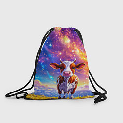 Рюкзак-мешок Коровка и звездное небо, цвет: 3D-принт