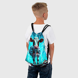 Рюкзак-мешок Корова в разрядах молнии, цвет: 3D-принт — фото 2