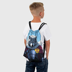 Рюкзак-мешок Волк русский защитник, цвет: 3D-принт — фото 2