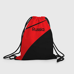Рюкзак-мешок Russia красно-чёрный, цвет: 3D-принт